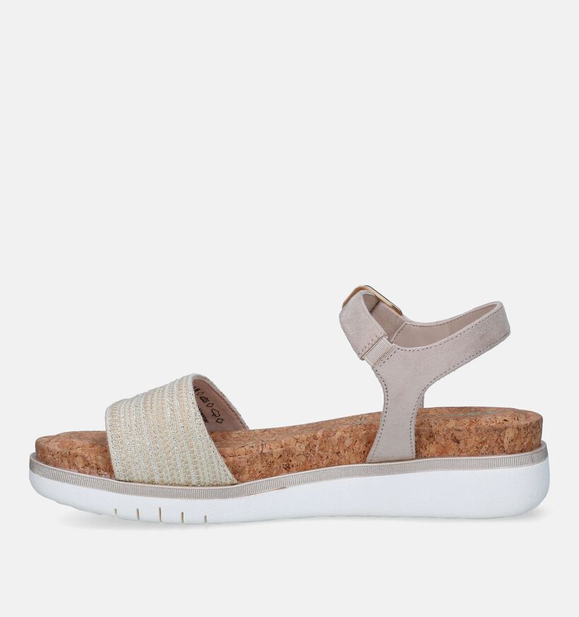 Tamaris Beige Sandalen met sleehak voor dames (335496)