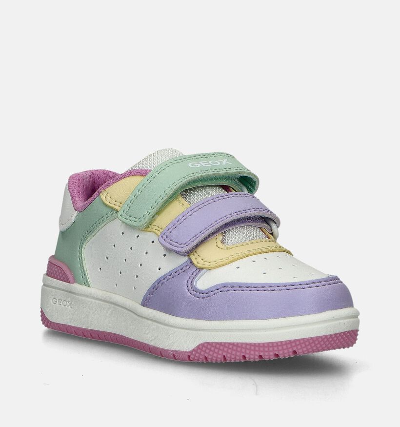 Geox Washiba Witte Sneakers Pastel voor meisjes (351935)