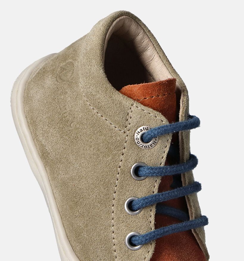 Naturino Cocoon Suede Groene Babyschoentjes voor meisjes, jongens (355494) - geschikt voor steunzolen
