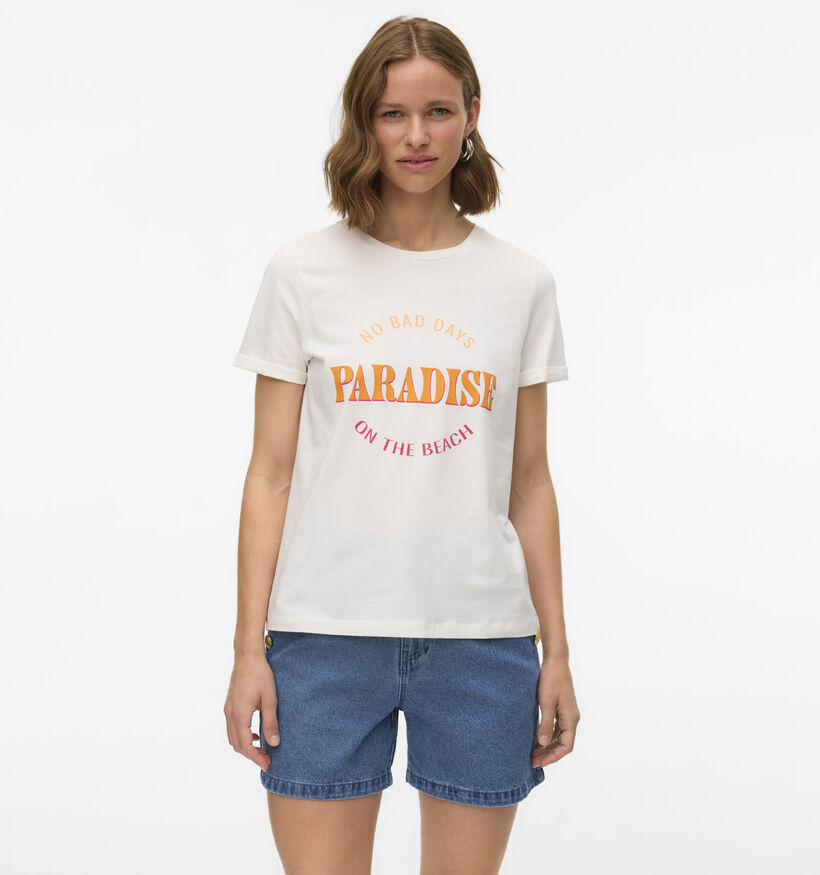 Vero Moda Ella Wit T-shirt voor dames (360077)