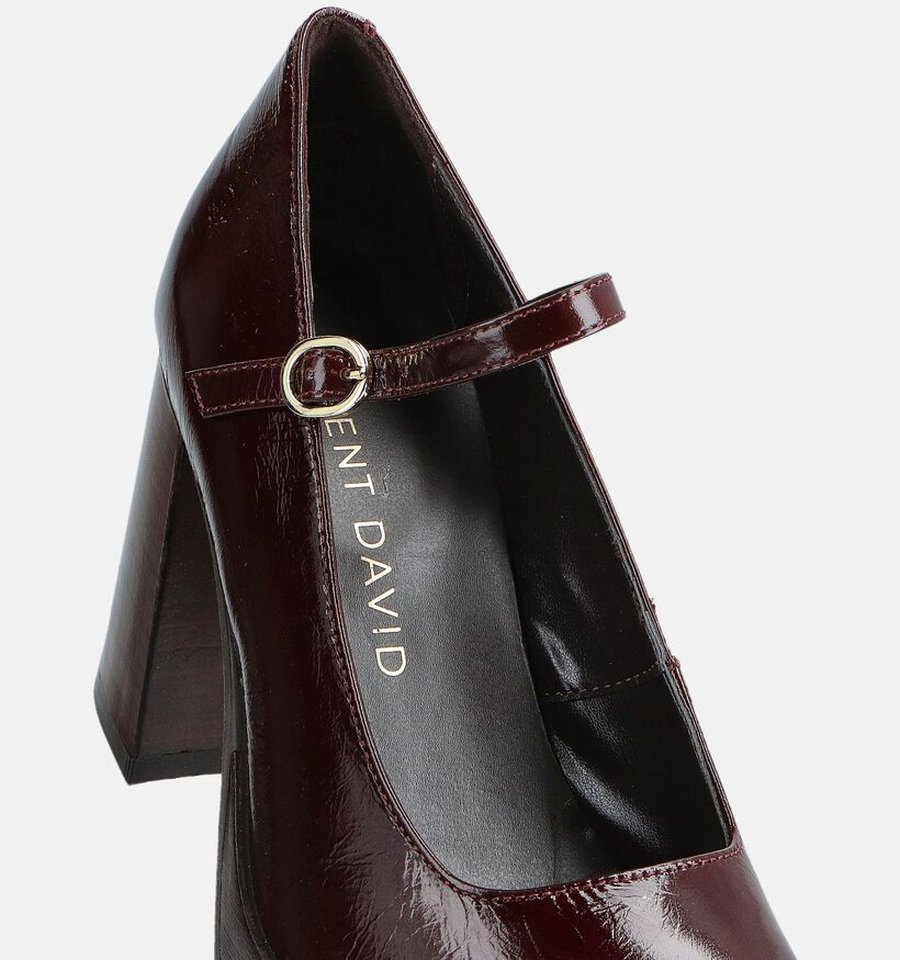 Laurent David Escarpins à bride en Bordeaux pour femmes (365120)