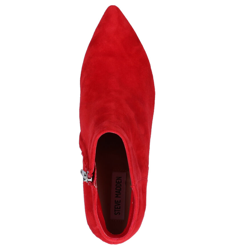 Steve Madden Lucinda Rode Enkellaarzen in daim (256081)