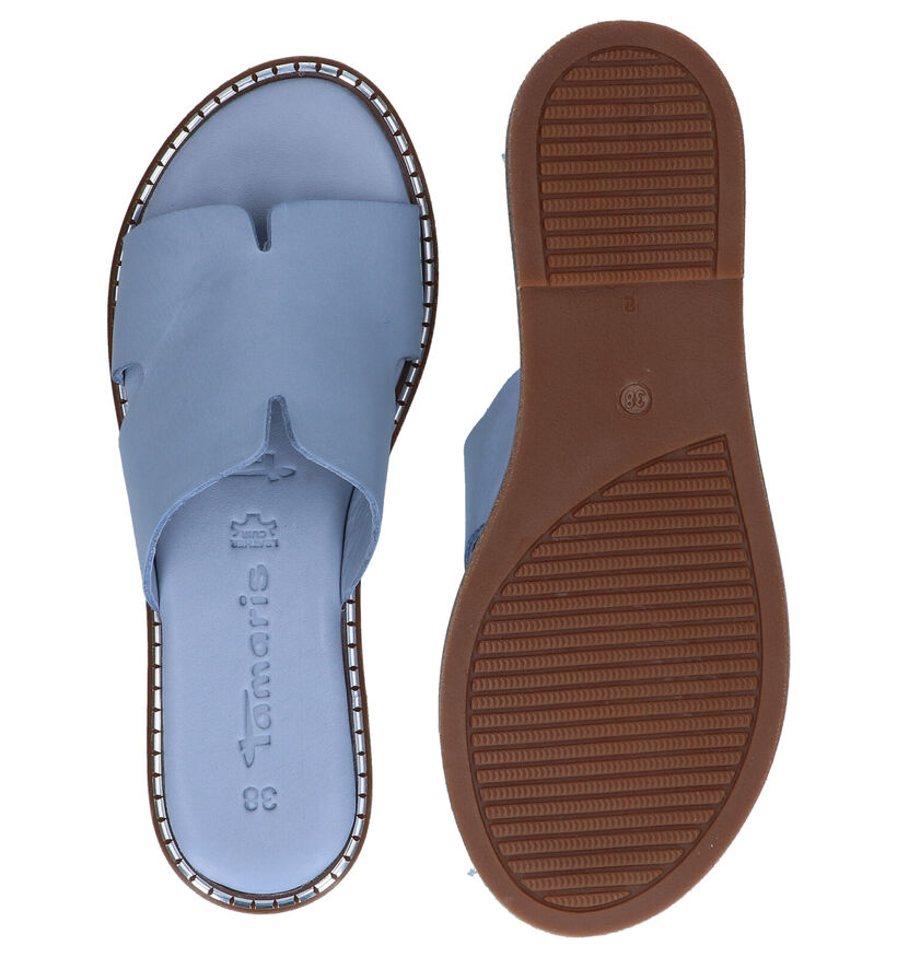 Tamaris Touch it Mules en Bleu en cuir (289395)