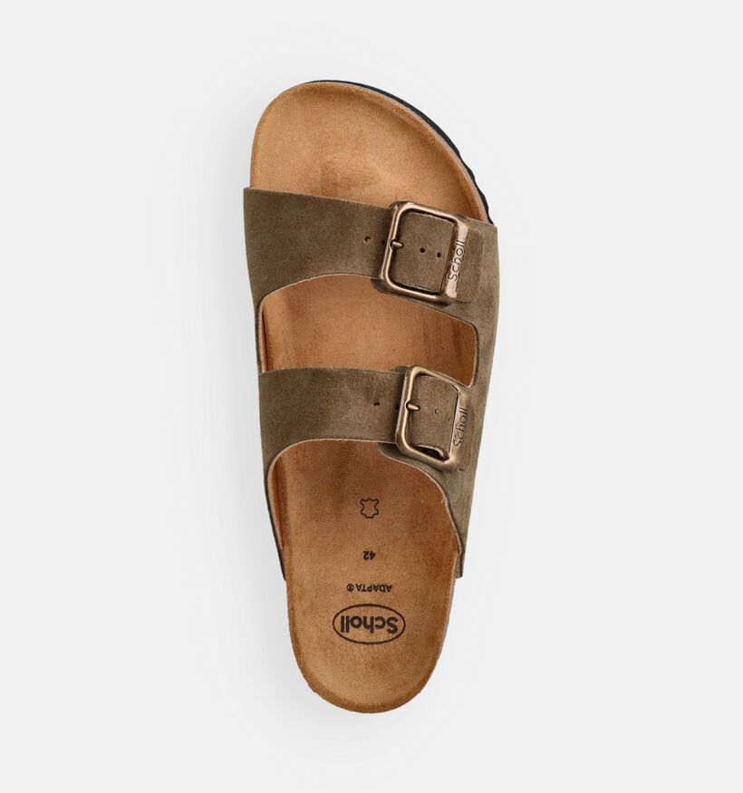 Scholl Julien Nu-pieds en Vert kaki pour hommes (369903)