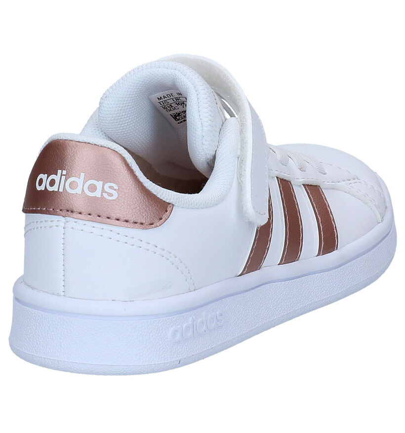 adidas Grand Court C Baskets en Blanc pour filles (314611) - pour semelles orthopédiques