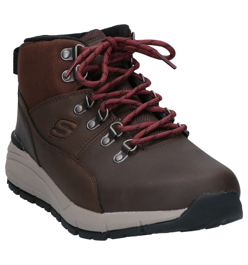 Skechers Chaussures de randonnée en Brun foncé en cuir (262807)