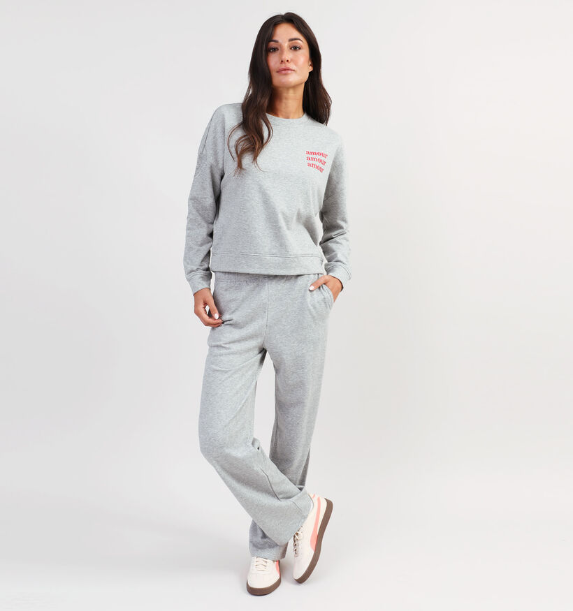 Pieces Chilli Sweatshirt en Gris pour femmes (348290)