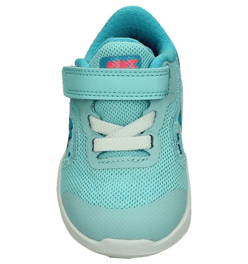 Nike Revolution Baskets basses en Bleu clair en textile (198117)