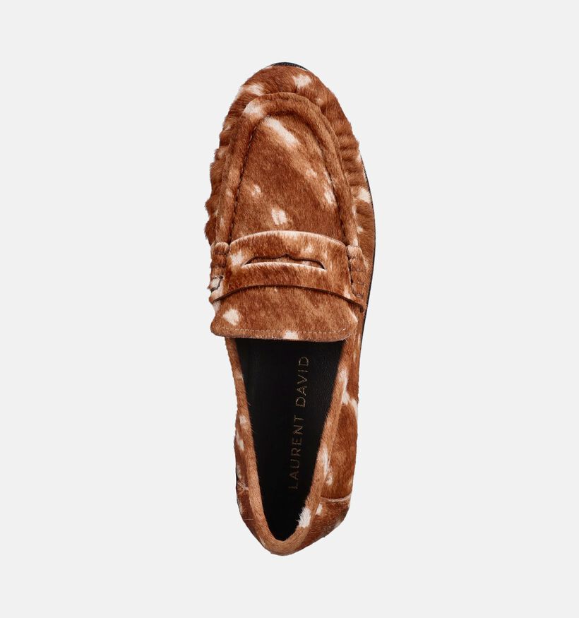 Laurent David Bruine Loafers voor dames (382305)