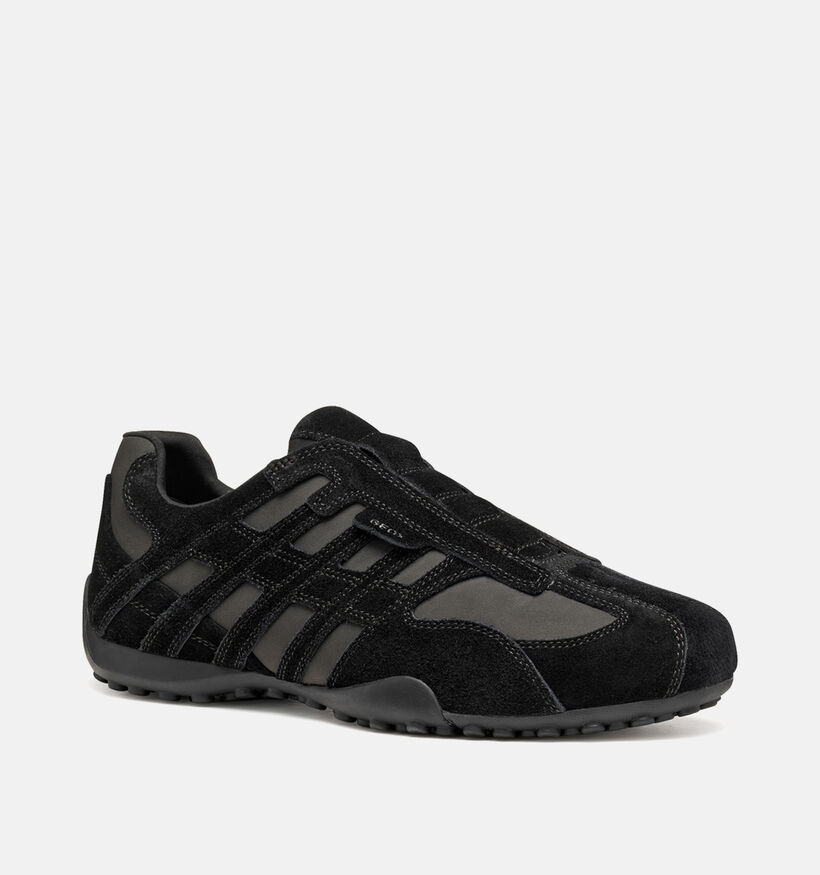 Geox U Snake Chaussures plates en Noir pour hommes (360119) - pour semelles orthopédiques