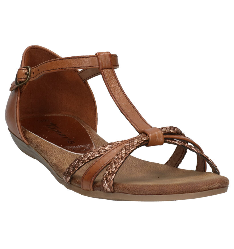 Tamaris Cognac Sandalen in kunstleer (289426)