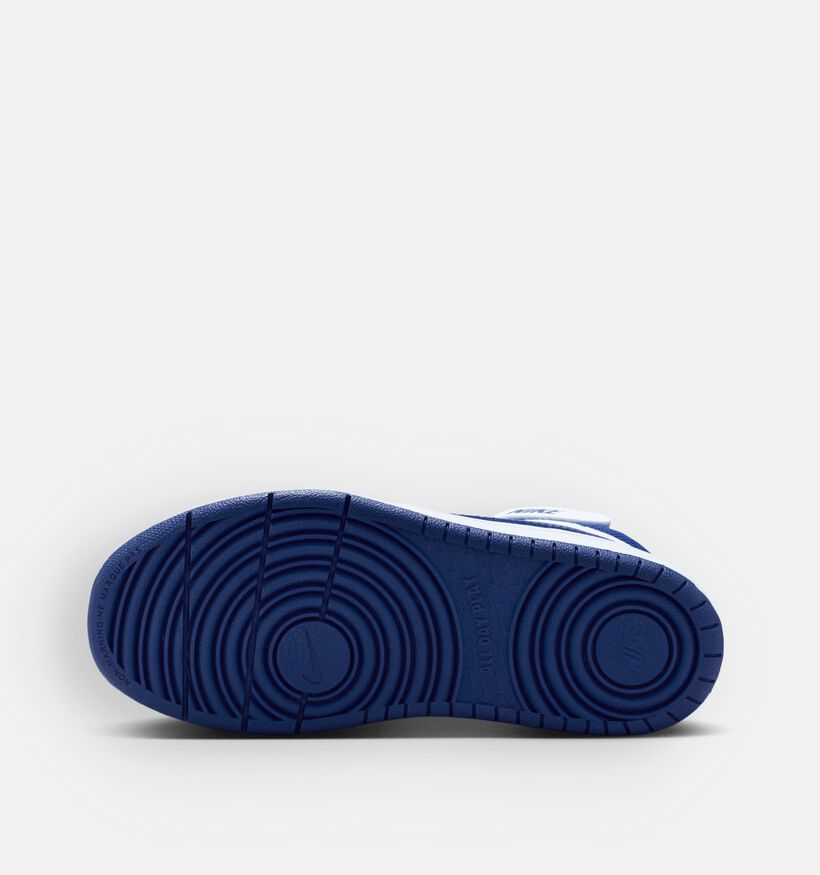 Nike Court Borough Baskets montantes en Blanc/Bleu pour garçons (364597)