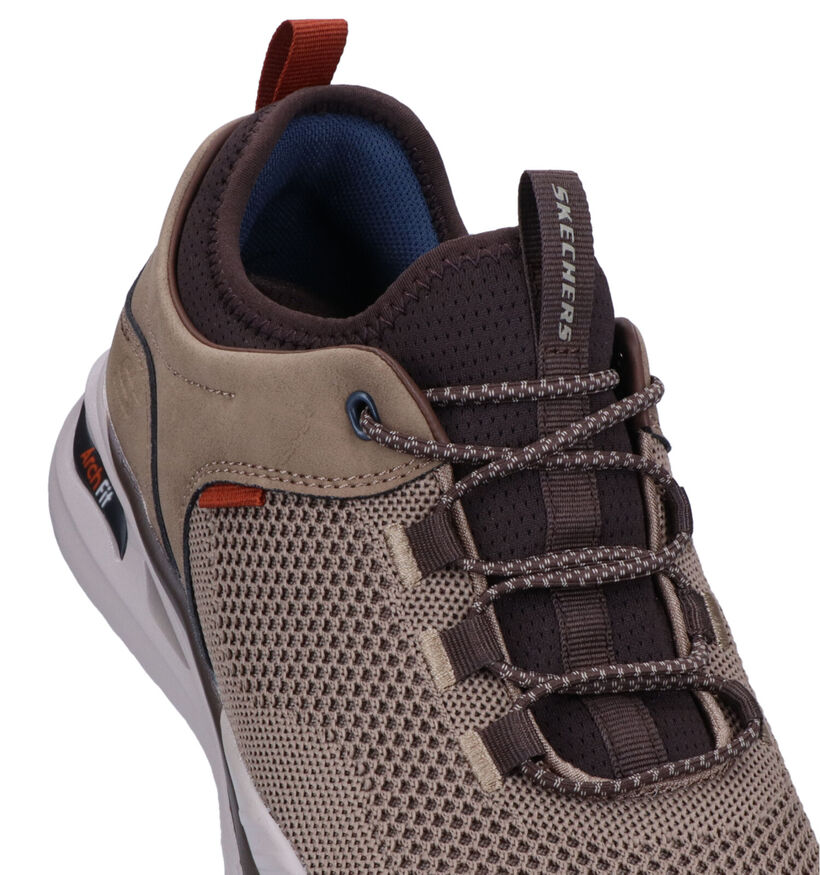 Skechers Arch Fit Orvan Percer Kaki Slip-on Sneakers voor heren (341853) - geschikt voor steunzolen