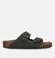 Birkenstock Arizona Vegan Blauwe Slippers in kunstleer (322413)