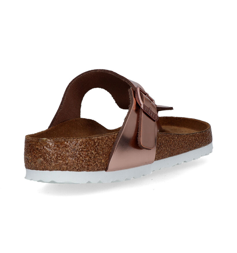 Birkenstock Gizeh Tongs en Or rose pour femmes (322638)