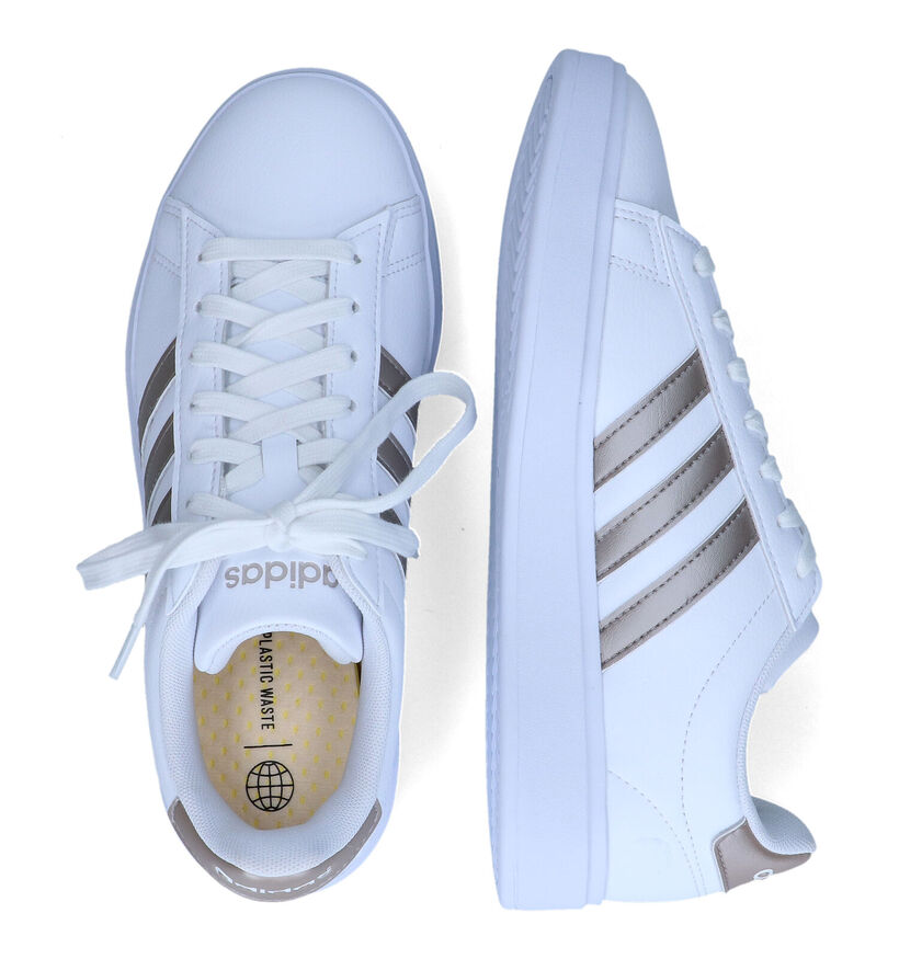 adidas Grand Court 2.0 Baskets sportives en Blanc pour femmes (356989) - pour semelles orthopédiques