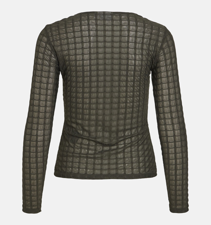 Vila Mirani Donkergroene T-shirt met Lange Mouwen voor dames (379737)