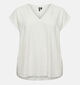 Vero Moda Curve Tassa Liv Witte T-shirt voor dames (375030)