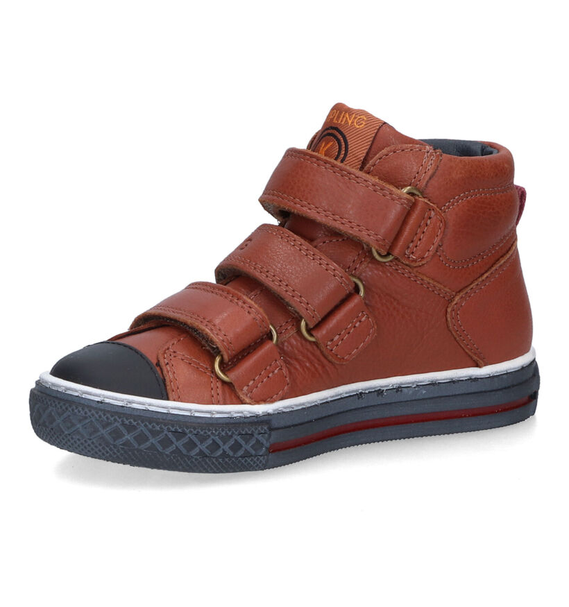 Kipling Felix Chaussures hautes en Cognac pour garçons (316390) - pour semelles orthopédiques