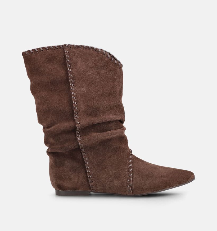 Poelman Dark Brown Cow Donkerbruine Laarzen voor dames (388205)