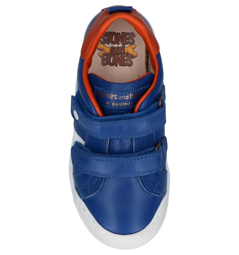 STONES and BONES Chaussures basses en Bleu en cuir (239827)