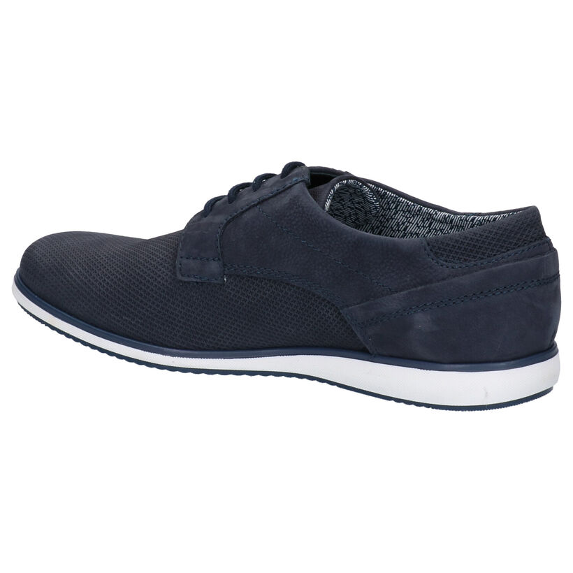 Borgo Sport Blauwe Veterschoenen in nubuck (265949)