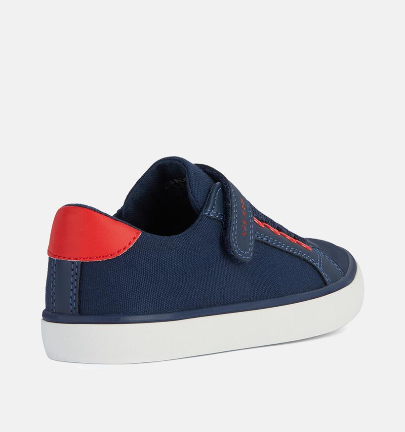 Geox Gisli Chaussures à scratch en Bleu pour garçons (351645) - pour semelles orthopédiques