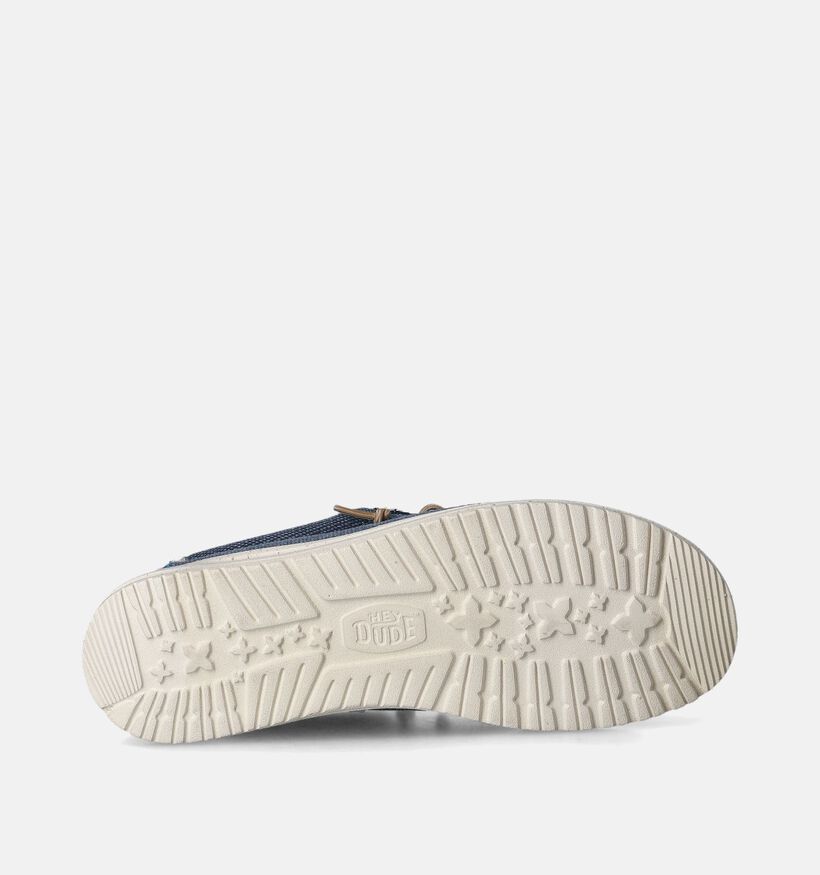 HEYDUDE Wally Coastline Jute Chaussures sans lacets en Bleu pour hommes (353469) - pour semelles orthopédiques