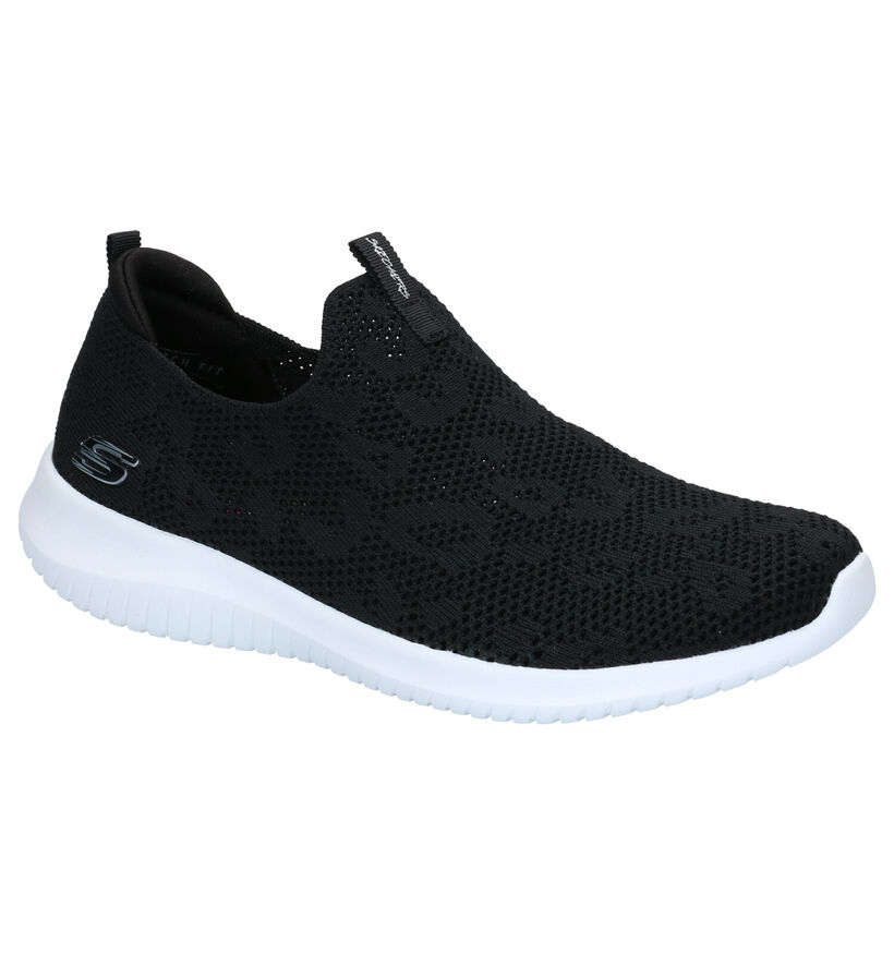 Skechers Ultra Flex Zwarte Sneakers in stof (291961)