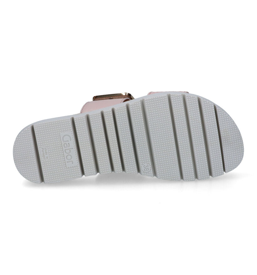 Gabor Best Fitting Roze Slippers in leer (306154)