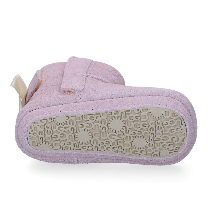 UGG Jesse Bow II Beanie Pantoufles pour bébé en Rose avec Bonnet pour filles (294878)