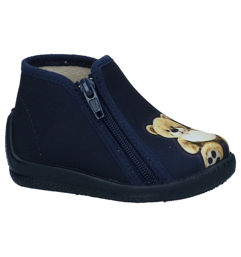 Bellamy Pantoufles fermées en Bleu foncé en textile (248490)