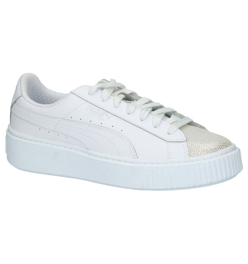 Witte Lage Sneakers Puma Basket Platform, , pdp