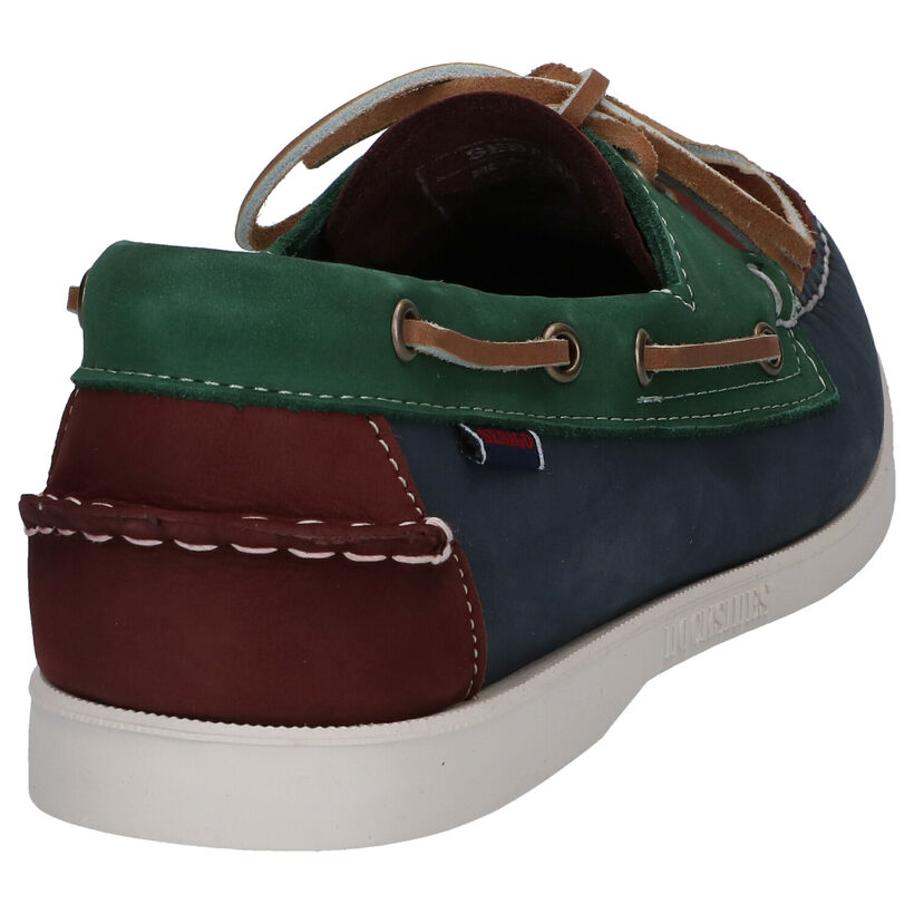 Sebago DOCKSIDE Blauwe Bootschoenen in nubuck (287479)