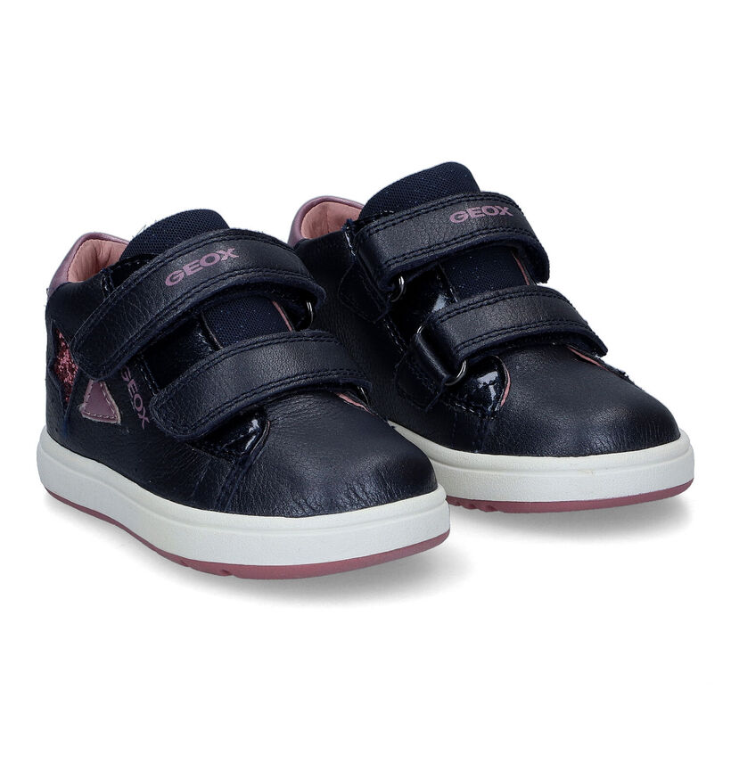 Geox Biglia Zwarte Babyschoentjes in leer (312539)