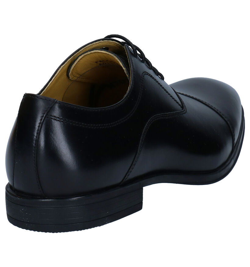 Steptronic Falcon Zwarte Veterschoenen in leer (283674)