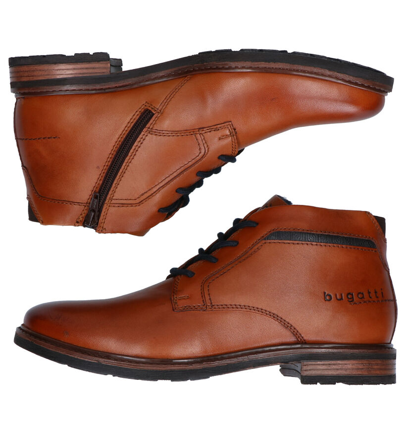 Bugatti Marcello Chaussures hautes habillées en Cognac en cuir (281726)