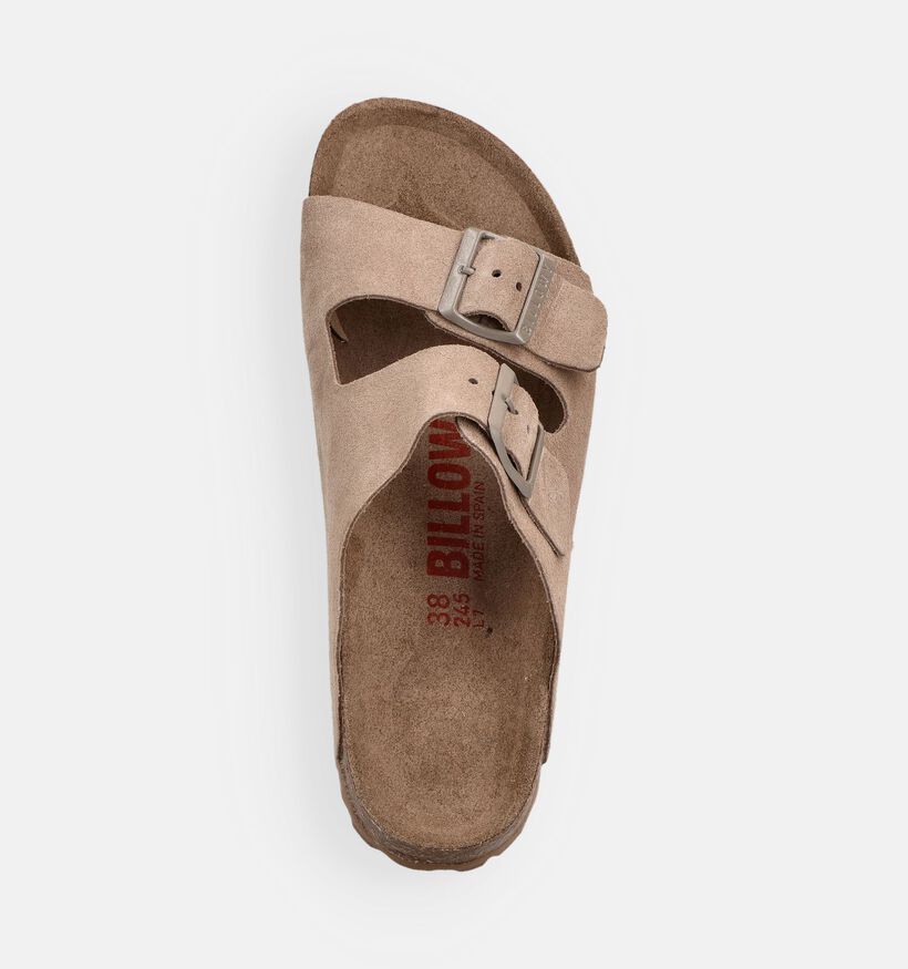 Billowy Sandalia Nu-pieds plates en Marron pour femmes (377838)