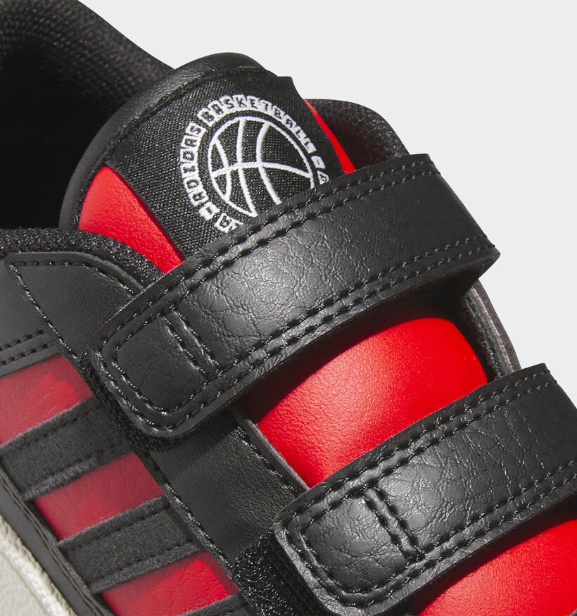 adidas RAPID COURT CF Zwart/Rode Sneakers voor meisjes, jongens (359672) - geschikt voor steunzolen
