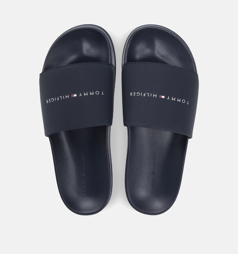 Tommy Hilfiger Claquettes en Bleu fonc&eacute; pour hommes (368640)