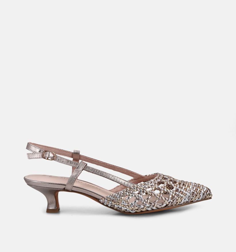 Marco Tozzi Escarpins slingback en Argent pour femmes (367962)