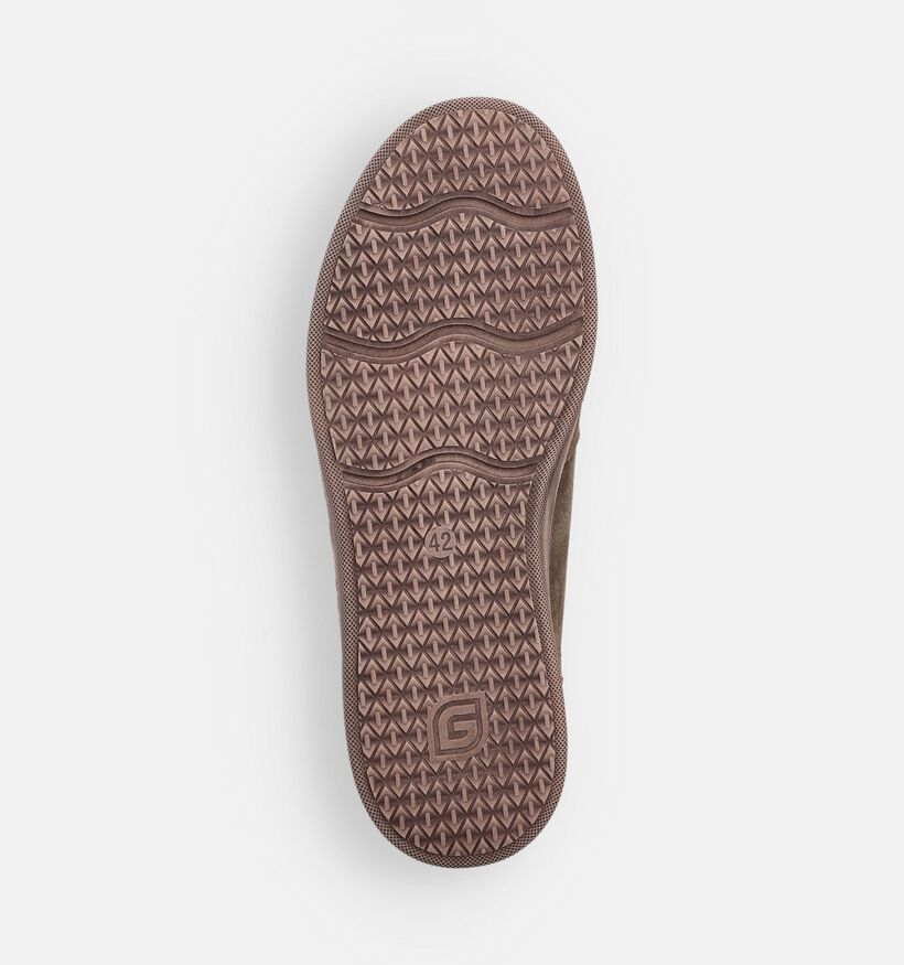 G-Comfort Taupe Rits-Veterschoenen voor heren (362993) - geschikt voor steunzolen