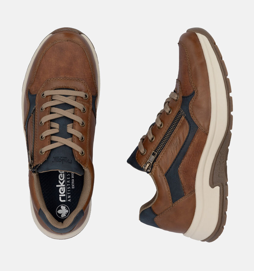 Rieker Chaussures à lacets en Cognac pour hommes (351300) - pour semelles orthopédiques