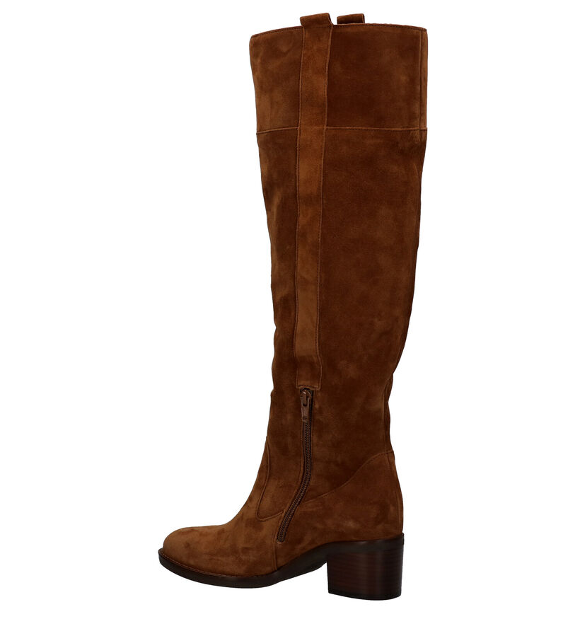 Gabor Cognac Knielaarzen in daim (282346)