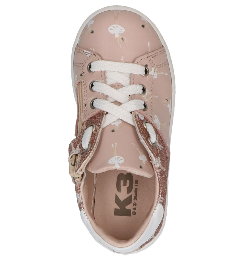 Roze Lage Sneakers K3 in leer (270852)