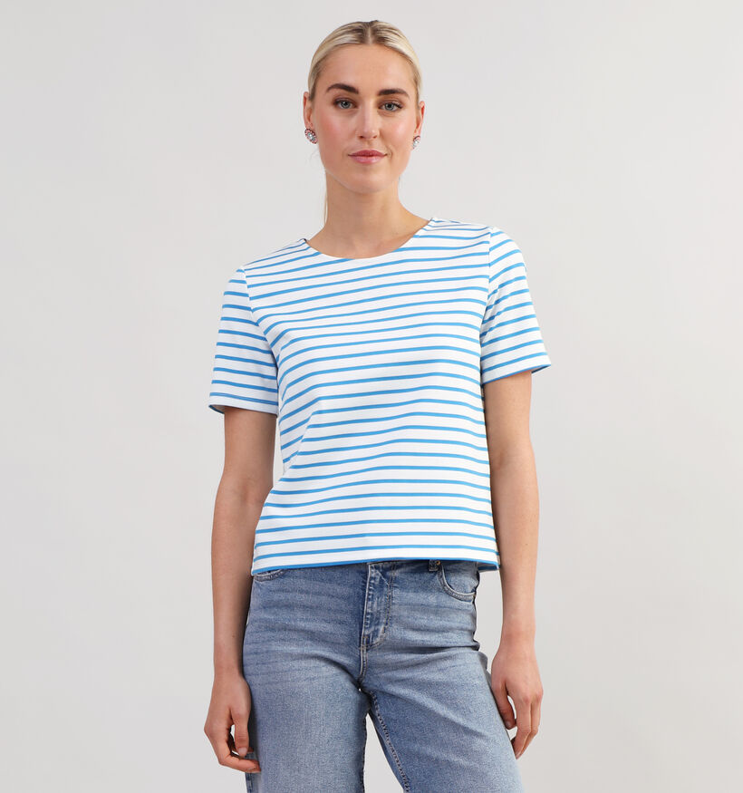 Vero Moda Abby T-shirt rayé en Blanc pour femmes (352197)