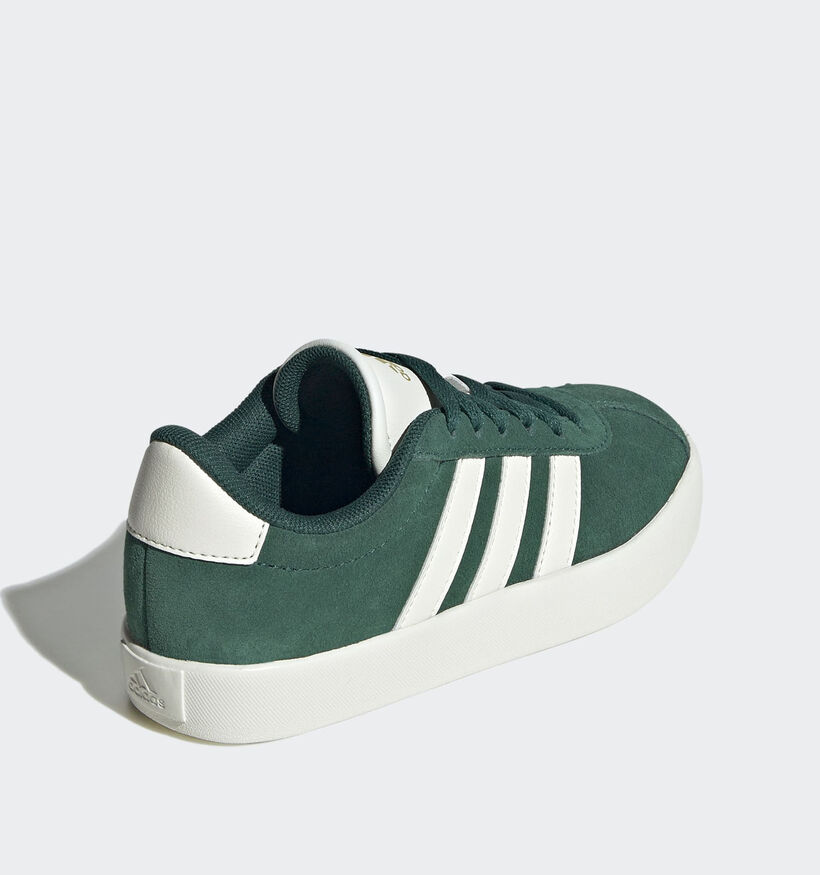 Adidas Vl Court 3.0 K Baskets basses en Vert pour gar&ccedil;ons (372586) - pour semelles orthop&eacute;diques
