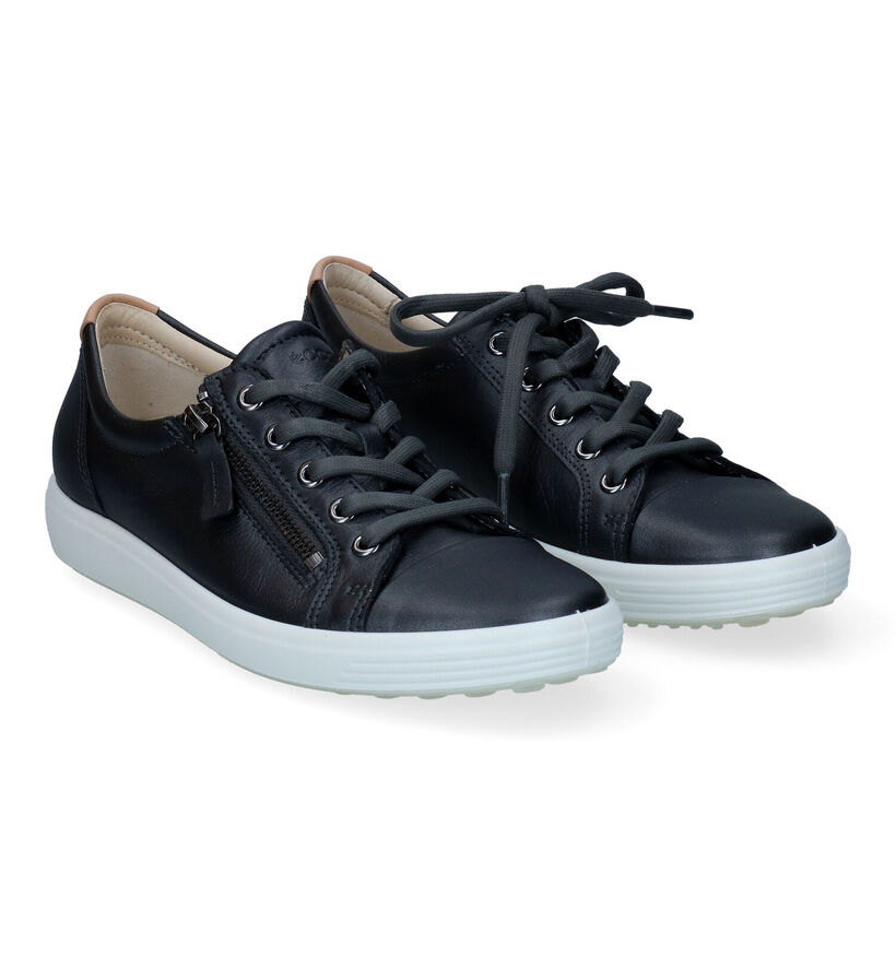 ECCO Soft 7 Chaussures à lacets en Gris pour femmes (314897) - pour semelles orthopédiques