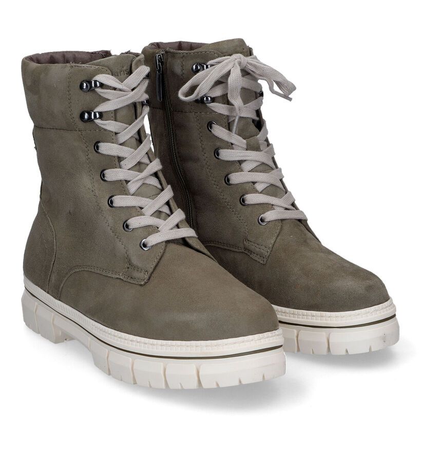Tamaris Comfort Taupe Boots in nubuck (317970)