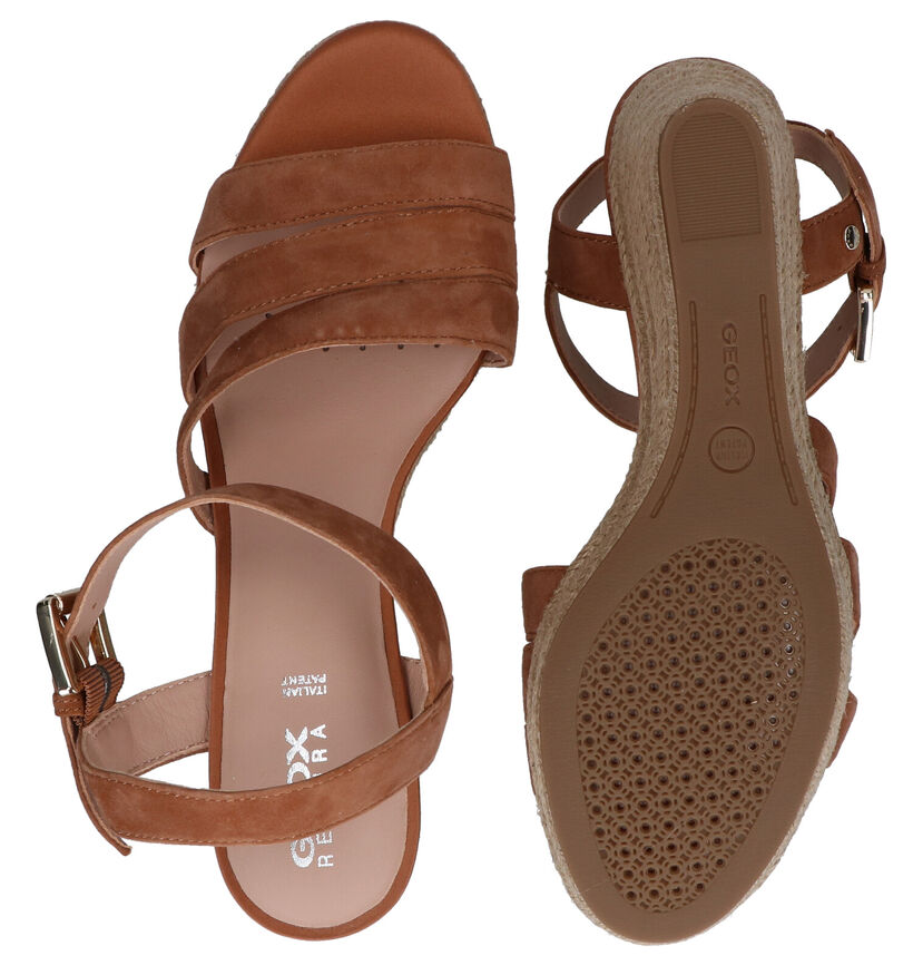 Geox Soleil Sandales en Cognac en nubuck (285589)